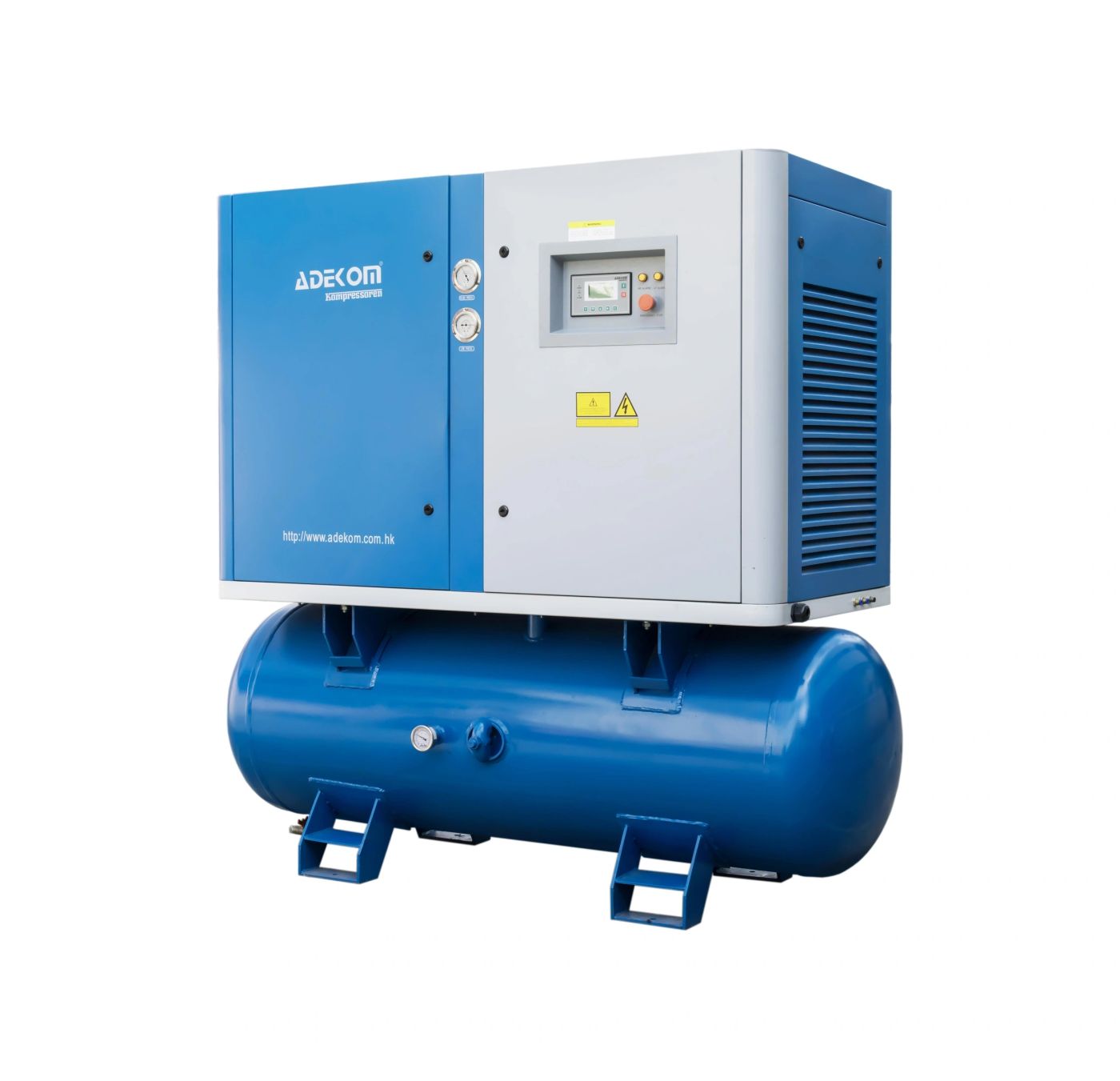 ADEKOM tank-mounted screw air compressor package