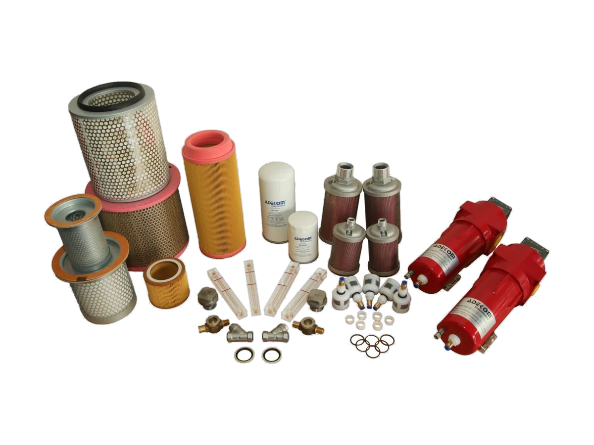 Genuine ADEKOM service parts: air filters, oil filters, separator elements and maintenance kits